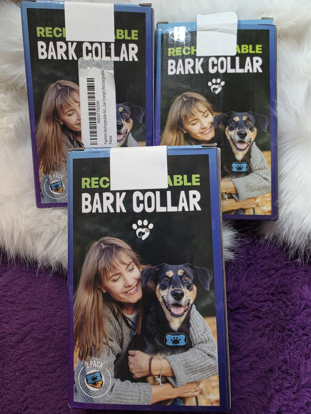 Rechargeable Bark Collar for Dogs - Purple - Unknown Brand